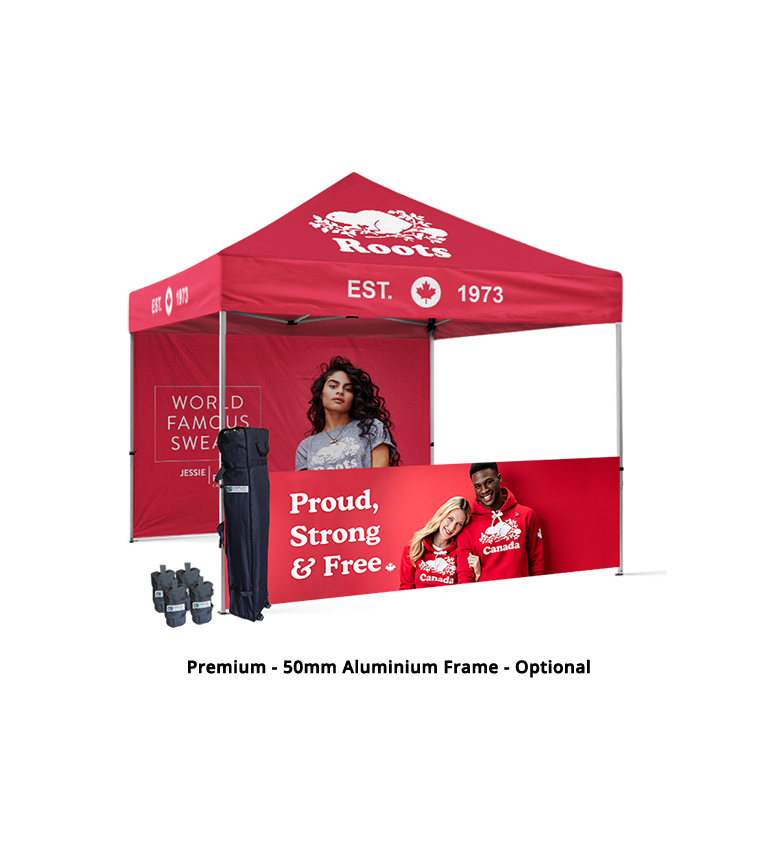 10x10 Canopy – Back Wall & Half Wall
