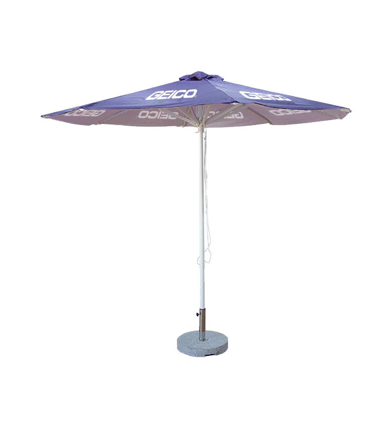 10ft Round Market Umbrella - Aluminum Frame