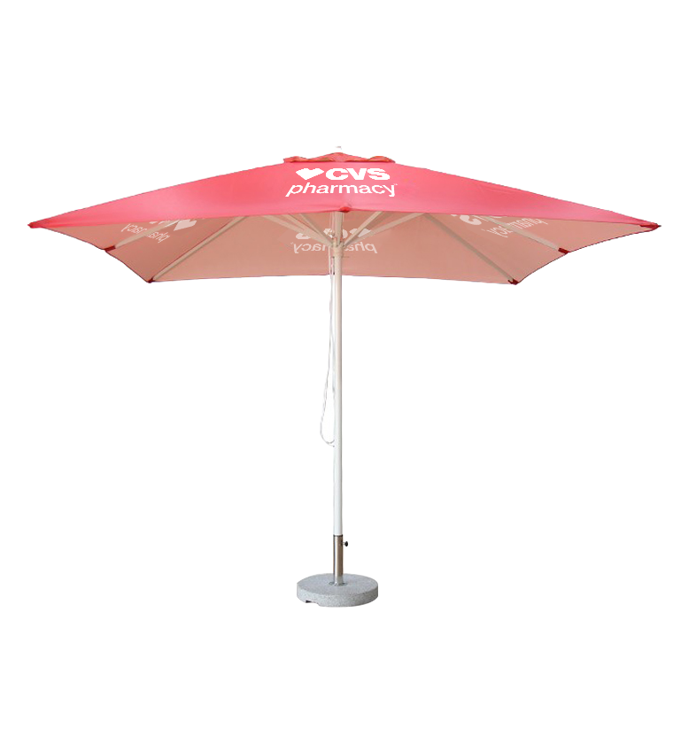 10ft Square Market Umbrella - Aluminum Frame
