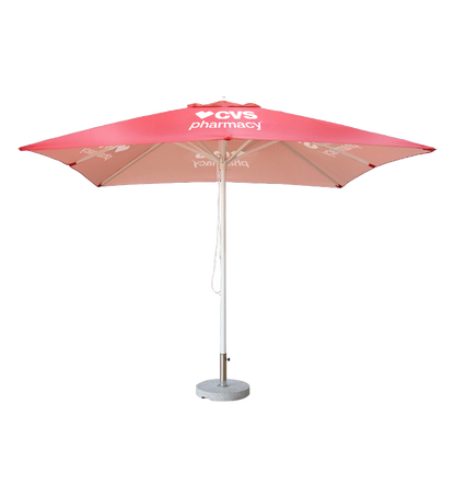 10ft Square Market Umbrella - Aluminum Frame