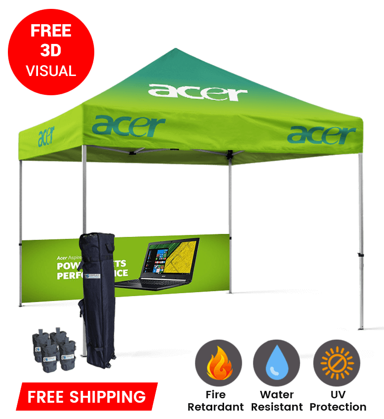 10x10 Canopy – 1 Half Wall