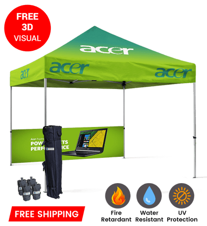 10x10 Canopy – 1 Half Wall