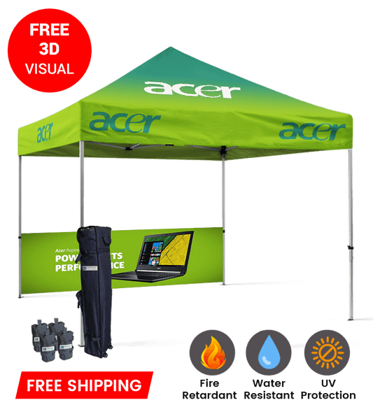 10x10 Canopy – 1 Half Wall