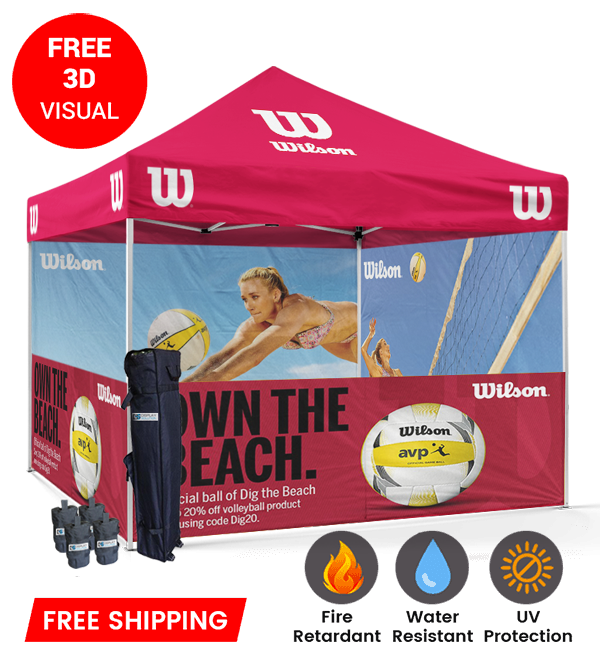 10x10 Canopy – 2 Full & 2 Half Walls