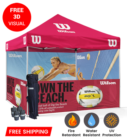 10x10 Canopy – 2 Full & 2 Half Walls