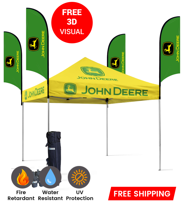 10x10 Canopy – 4 Piece 9ft Feather Flags