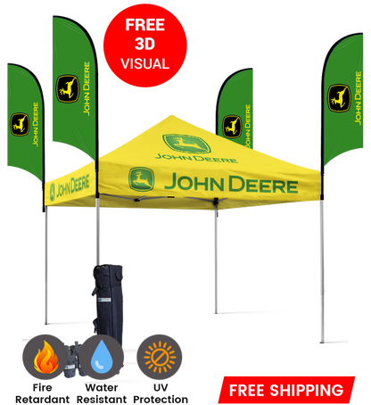 10x10 Canopy – 4 Piece 9ft Feather Flags