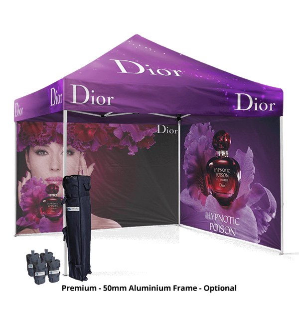 10x10 Custom Canopy Tent – Roof, Frame & 2 Full Walls