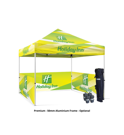 10x10 Canopy – 3 Side Half Walls