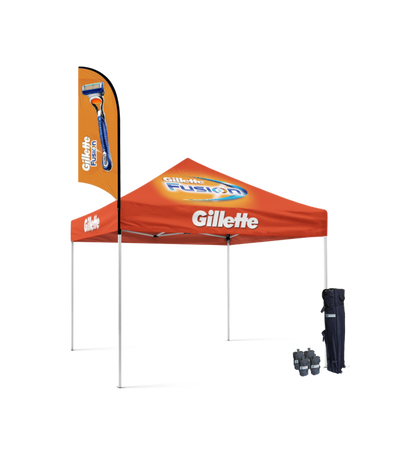 10x10 Canopy – 9ft Feather Flag