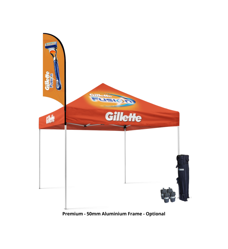 10x10 Canopy – 9ft Feather Flag