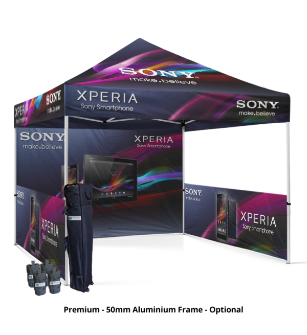 10x10 Canopy – Back Wall & 2 Half Walls