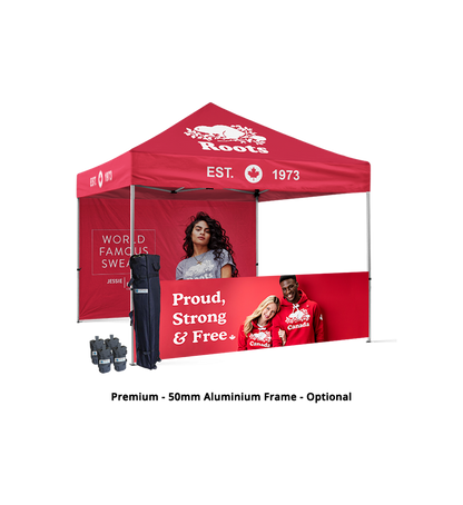 10x10 Canopy – Back Wall & Half Wall