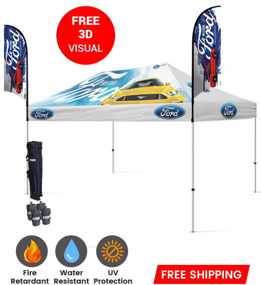 10x15 Canopy – 2 Piece 9ft Feather Flags