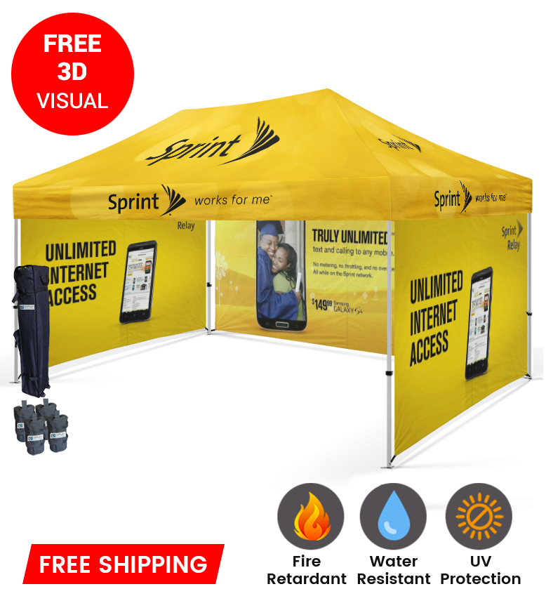 10x15 Canopy – 3 Full Walls