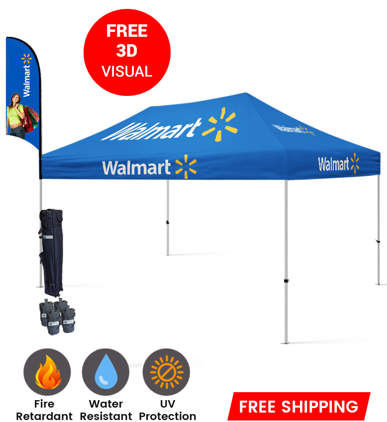 10x15 Canopy – 9ft Feather Flag