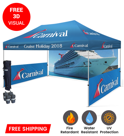 10x15 Canopy – Back Wall & 2 Half Walls