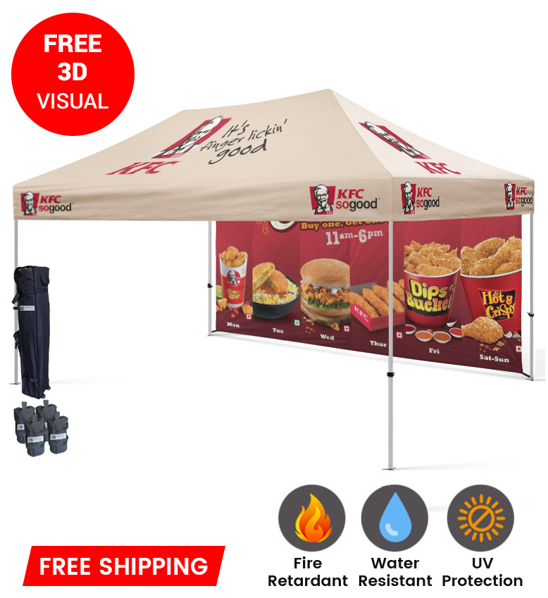 10x15 Canopy – Frame & Back Wall