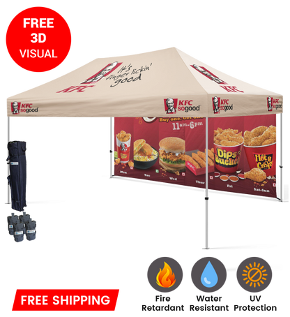 10x15 Canopy – Frame & Back Wall