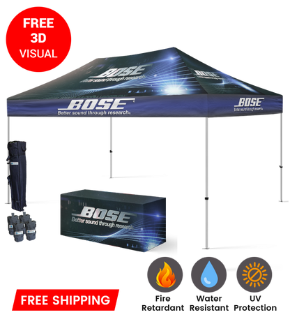10x15 Canopy – Frame & Table Throw