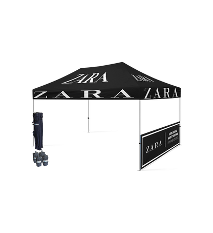 10x15 Canopy – 1 Half Wall