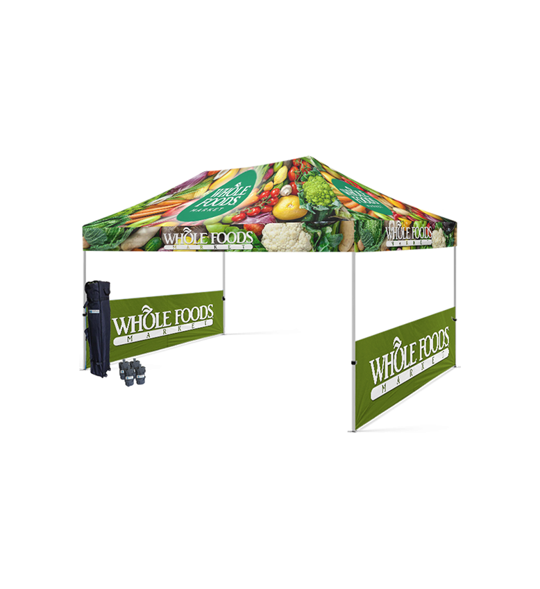 10x15 Canopy – 2 Side Half Walls