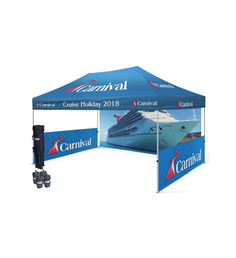 10x15 Canopy – Back Wall & 2 Half Walls