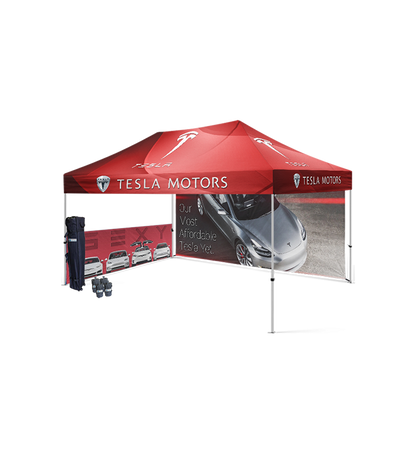 10x15 Canopy – Back Wall & Half Wall