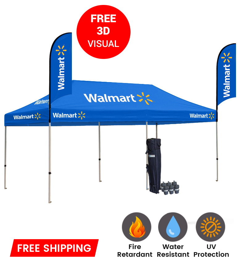10x20 Canopy – 2 Piece 9ft Feather Flags