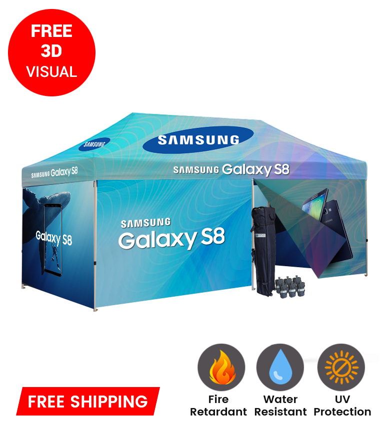 10x20 Canopy – 4 Full Walls (Enclosed)
