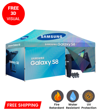 10x20 Canopy – 4 Full Walls (Enclosed)