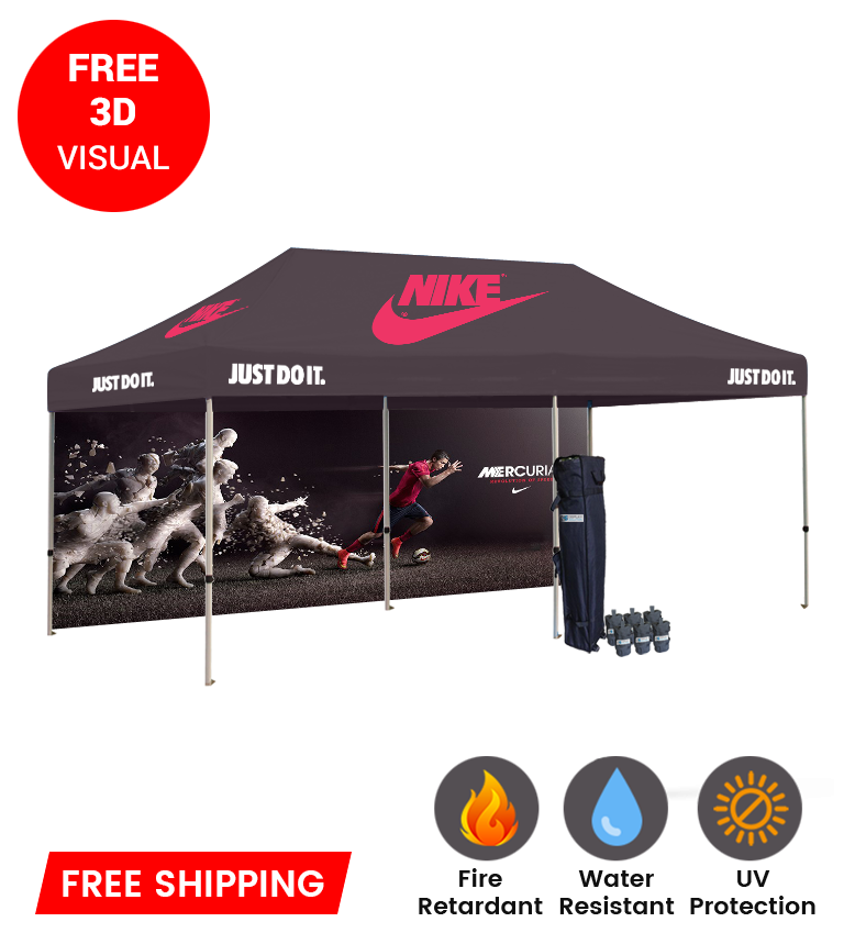 10x20 Canopy – Frame & Back Wall