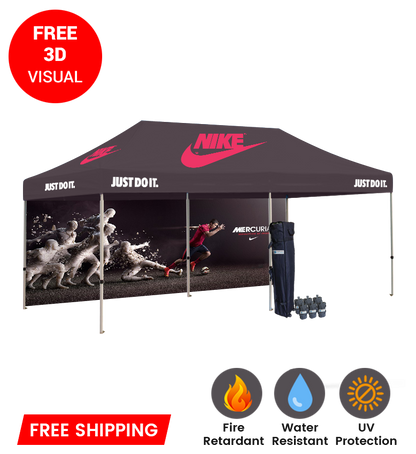 10x20 Canopy – Frame & Back Wall