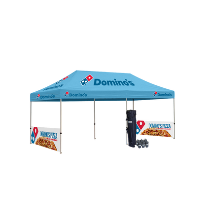 10x20 Canopy – 2 Side Half Walls