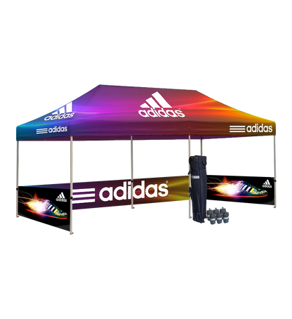 10x20 Canopy – 3 Side Half Walls