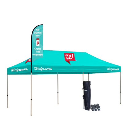 10x20 Canopy – 9ft Feather Flag