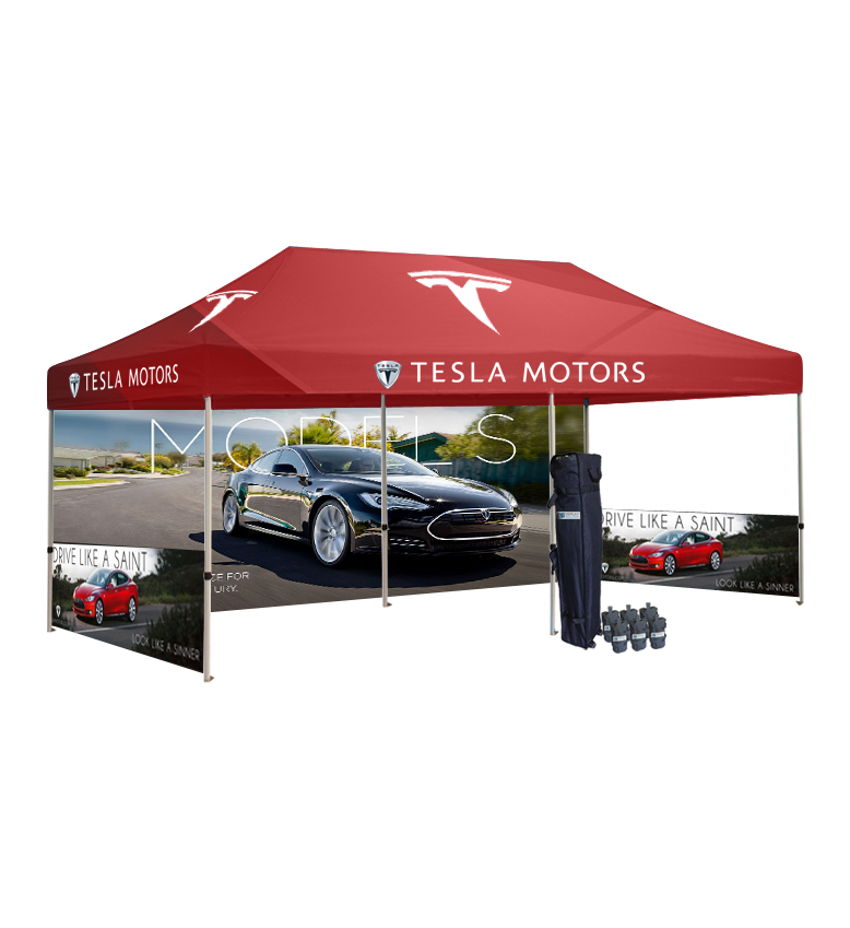 10x20 Canopy – Back Wall & 2 Half Walls