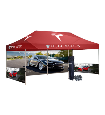 10x20 Canopy – Back Wall & 2 Half Walls