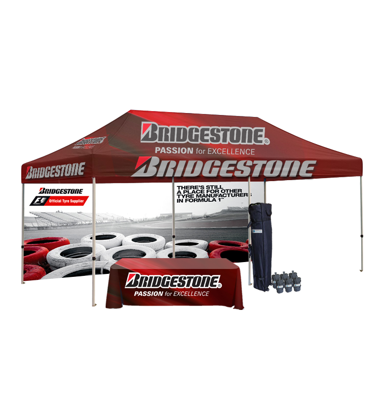 10x20 Canopy – Back Wall & Table Throw