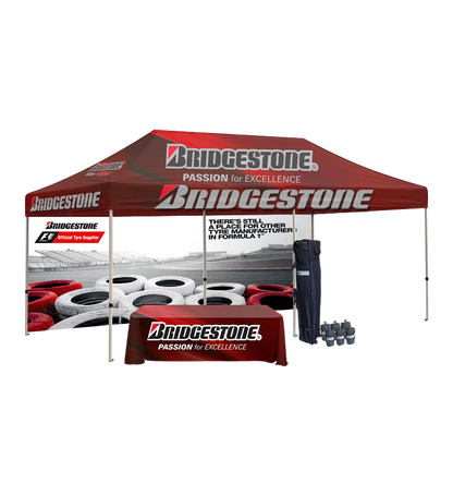 10x20 Canopy – Back Wall & Table Throw
