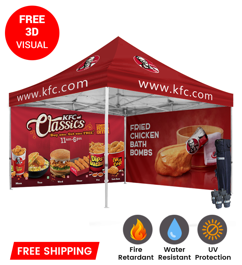 13x13 Canopy – 2 Full Walls