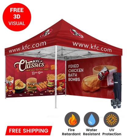 13x13 Canopy – 2 Full Walls
