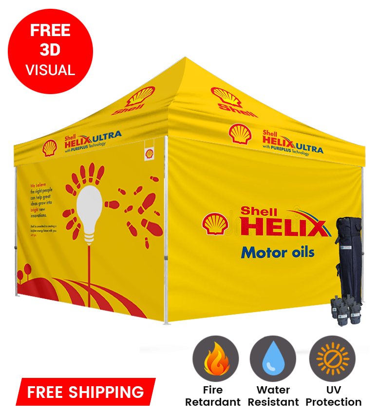 13x13 Canopy – 4 Walls (Enclosed), Single-Sided