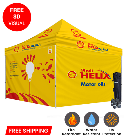 13x13 Canopy – 4 Walls (Enclosed), Single-Sided