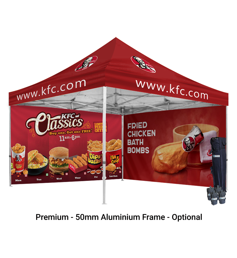 13x13 Canopy – 2 Full Walls