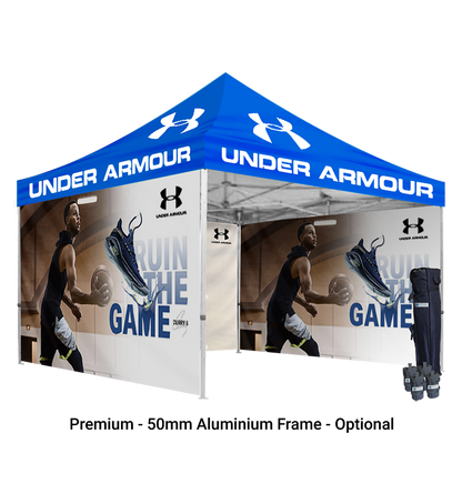 13x13 Canopy – 3 Walls, Single-Sided Print