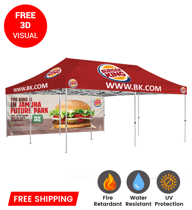 20x20 Canopy – Frame & Back Wall