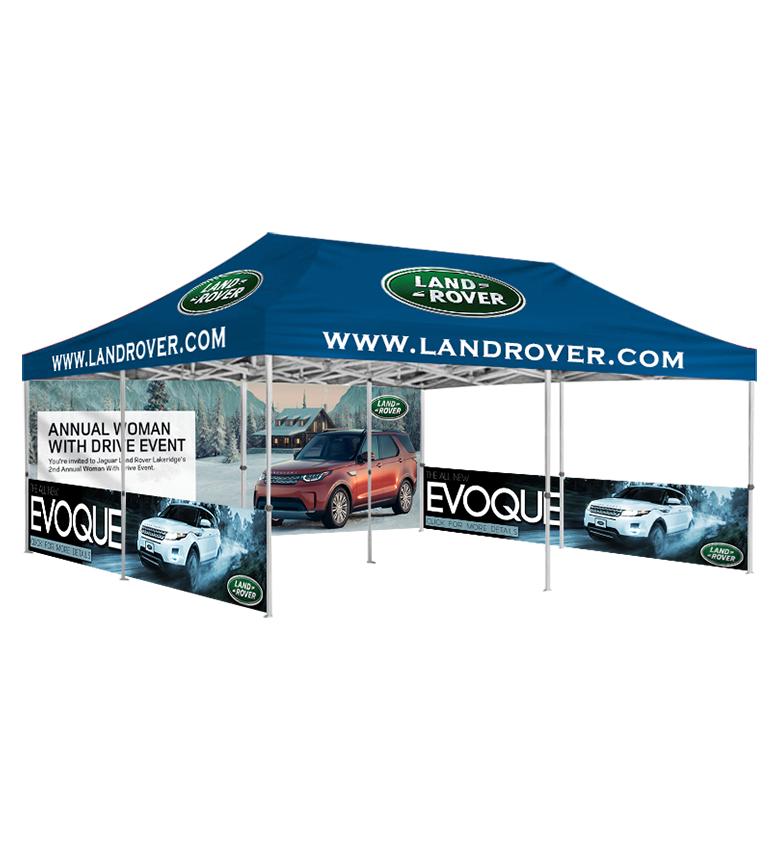 20x20 Canopy – Back Wall & 2 Half Walls