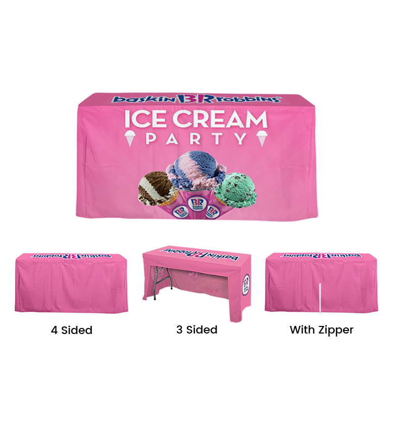 4ft Fitted Table Cover, 3 Styles