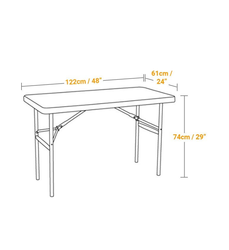 4ft Stretch Fabric Table Topper